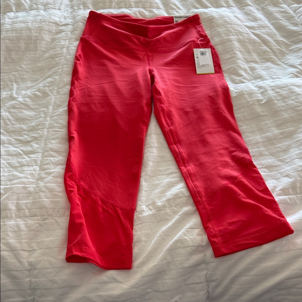 NWT Red Capri Leggings